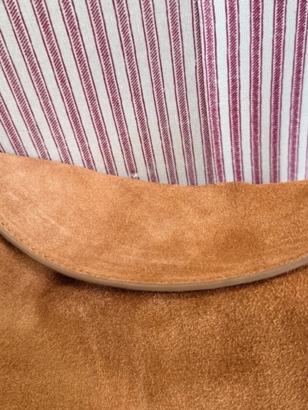 Berkeley Large Suede Shoulder Bag in Tan - Picture 6 of 8